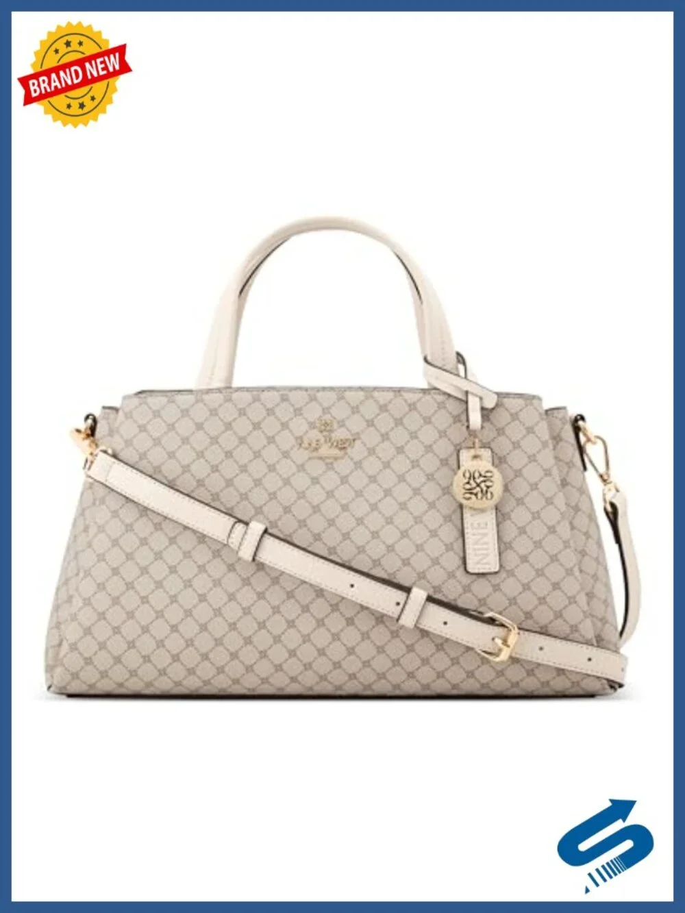 Faux Leather Satchel with Adjustable Crossbody Strap